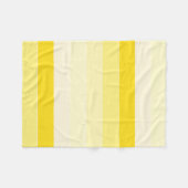 Moderne Vanilla Gelbe weiße Streifen dekorativ Fleecedecke (Vorderseite (Horizontal))