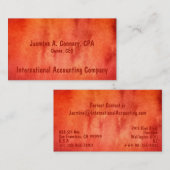 Moderne, variierte Red Orange Business Card Visitenkarte (Vorne/Hinten)