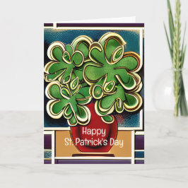 Moderne Vase der Kleeblätter|Clovers St Patrick's  Karte