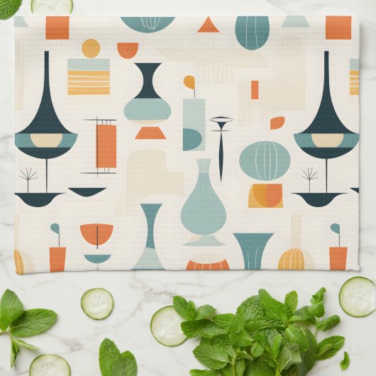 Moderne Vase-Form aus dem Mittelalter Geschirrtuch (Gefaltet)