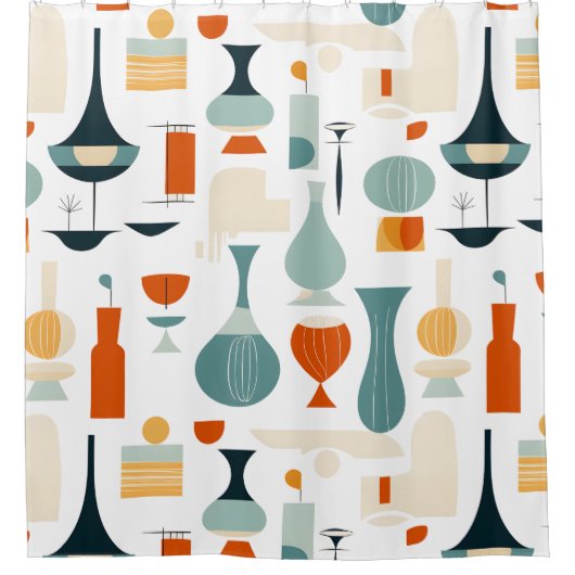 Moderne Vase Form Badezimmer Duschvorhang (Vorderseite)