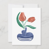 Moderne Vase mit Tulips | Floral Still Life Art (Vorderseite)