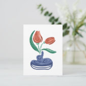Moderne Vase mit Tulips | Floral Still Life Art (Stehend Vorderseite)