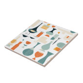 Moderne Vase Mitte des Jahrhunderts Form auf Weiß Fliese (Seite)