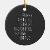 Moderne Vater Definition handgeschriebene Namen vo Keramik Ornament (Vorne)