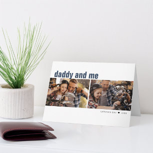 Moderne Vater des Tages Daddy und ich 2 Foto-Gruß Karte