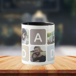 Moderne Vater Foto Collage Vatertagsfamilie Liebe Tasse