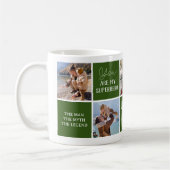 Moderne Vater-Grüne FotoCollage Kaffeetasse (Links)