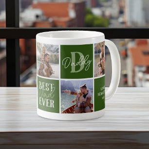 Moderne Vater-Grüne FotoCollage Kaffeetasse