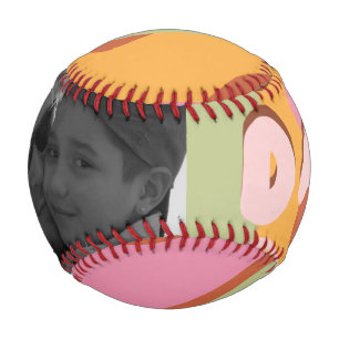Moderne Vatertag Retro-Muster Dad Nachricht Foto Baseball