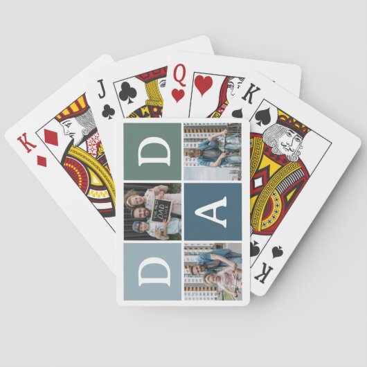 Moderne 'VATI' 3 Foto-Geschenk Spielkarten (Rückseite)