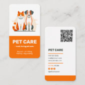 Moderne Vector Illustration Pet Care Visitenkarte (Vorne/Hinten)