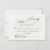 Moderne Vegetation Botanische Wasserpfeife RSVP Karte (Vorderseite)