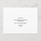 Moderne Vegetation Botanisches Foliage Bridesmaid Einladungspostkarte (Rückseite)