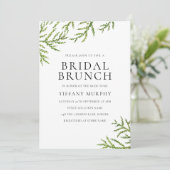 Moderne Vegetation Elegant Bridal Brunch Einladung (Stehend Vorderseite)