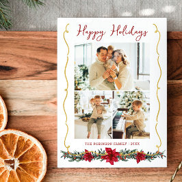 Moderne Vegetation Goldene Feiertage 3 Foto Feiertagskarte