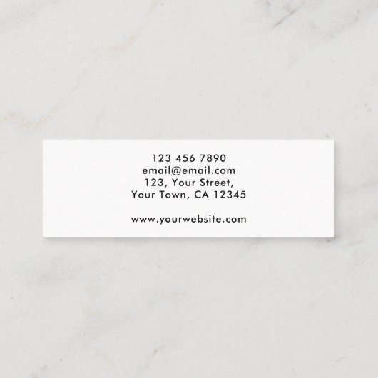 Moderne Vegetation Mini Visitenkarte (Rückseite)