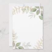 Moderne Vegetation mit Gold Save The Date (Rückseite)