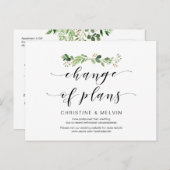 Moderne Vegetation, Planänderung verschoben Postkarte (Vorne/Hinten)