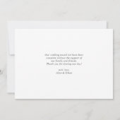 Moderne Vegetation Tropische Hochzeit Dankeskarte (Rückseite)