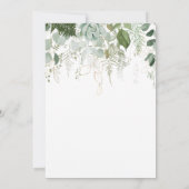 Moderne Vegetation und Gold - eine Baby-Dusche Einladung (Rückseite)