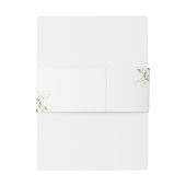 Moderne Vegetation und Gold Rustikale Hochzeit Einladungsbanderole (Rückseitenbeispiel)