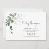 Moderne Vegetation verändern das Datum Hochzeit Re Save The Date (Vorderseite)