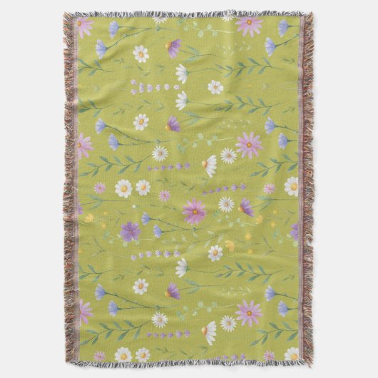 Moderne Vegetation Wasserfarben Rustikale Botanisc Decke (Vorderseite Vertikal)