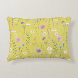 Moderne Vegetation Wasserfarben Rustikale Botanisc Dekokissen