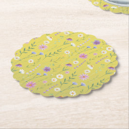 Moderne Vegetation Wasserfarben Rustikale Botanisc Untersetzer