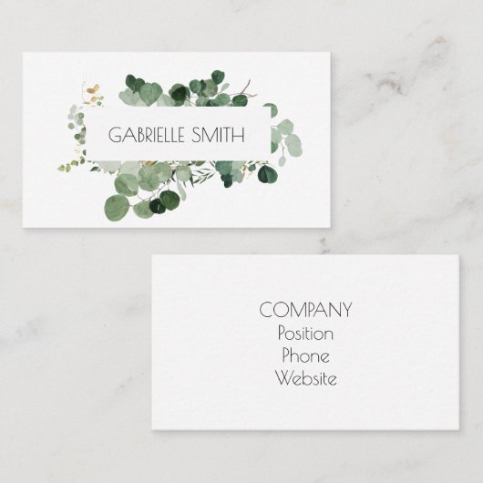Moderne Vegetation zeitlos Evergreen Visitenkarte (Vorne/Hinten)