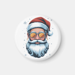 Moderne Vektorgrafik von Santa Claus mit Sonnenbri Magnet