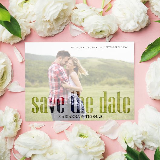 Moderne Vellum Simple Elegant Foto QR Code Website Save The Date