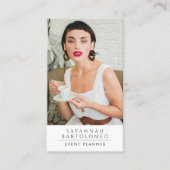 Moderne Veranstaltungsplaner Foto QR Code Social M Visitenkarte (Vorderseite)