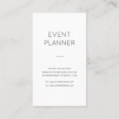 Moderne Veranstaltungsplaner minimalistische tropi Visitenkarte (Rückseite)