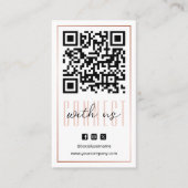 Moderne Verbindung mit QR-Rose Visitenkarte (Vorderseite)
