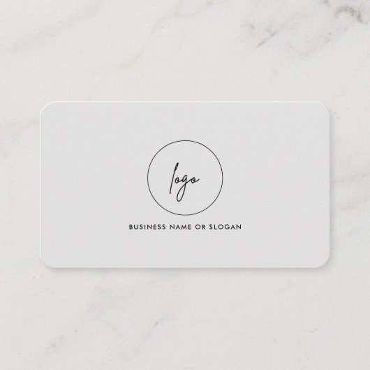 Moderne Verbindung mit uns Logo QR Code grau weiß Visitenkarte (Rückseite)