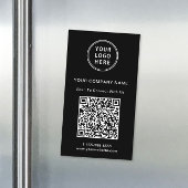 Moderne Verbindung mit unserem Logo QR Code Schwar Magnetische Visitenkarte