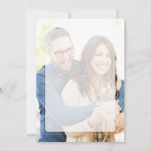 Moderne verblichene Foto Geometric Wedding Einladung (Rückseite)