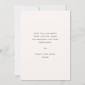 Moderne verbrannte Backstein Bridesmaid Dankeschön Einladung (Rückseite)