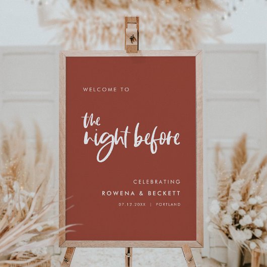 Moderne verbrannte Backsteine Willkommen in der Na Poster