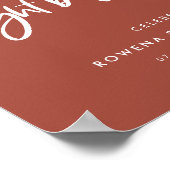 Moderne verbrannte Backsteine Willkommen in der Na Poster (Ecke)