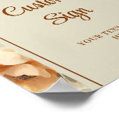 Moderne verbrannte Orange-Sage-Blumen-Hochzeit Poster (Ecke)