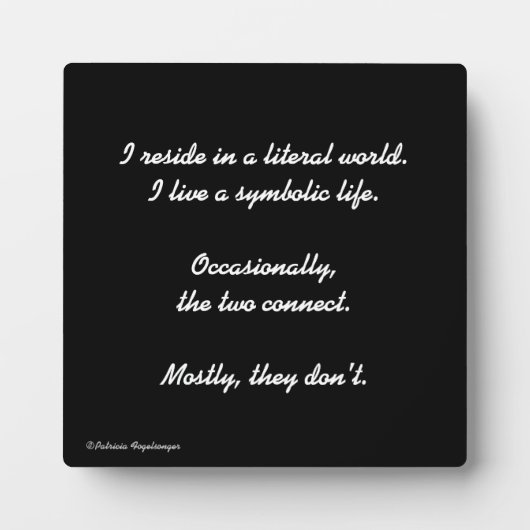 Moderne vereinfachte Literale Symbolik Fotoplatte (Vorderseite)