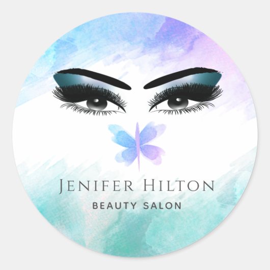 Moderne verführerische Aquarellaufkleber Runder Aufkleber (Vorderseite)