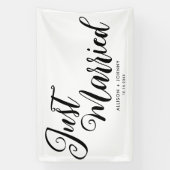 Moderne, verheiratete Hochzeitsempfehlung einfach Banner (Vertikal)