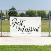 Moderne, verheiratete Hochzeitsempfehlung einfach Banner (InSitu)