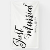 Moderne, verheiratete Hochzeitsempfehlung einfach Banner (Vertikal)