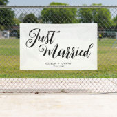 Moderne, verheiratete Hochzeitsempfehlung einfach Banner (Insitu)