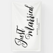 Moderne, verheiratete Hochzeitsempfehlung einfach Banner (Vertikal)